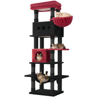 Arbre à chat Maine Coon 170 cm — grand perchoir et tapis lavable