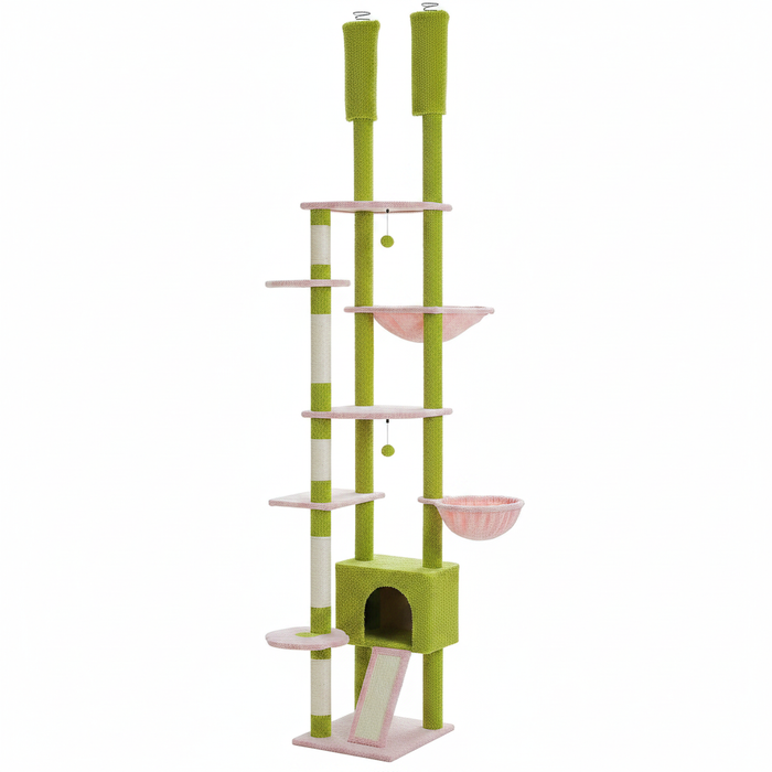 Cactus 229cm - Fond blanc Pink